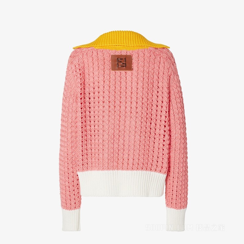 毛衣 粉红色棉质毛衣