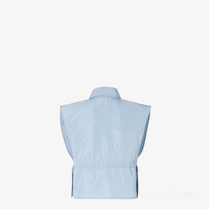 上衣 浅蓝色罗缎上衣