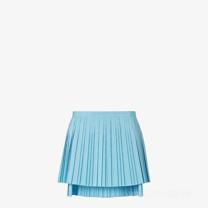 半身裙 浅蓝色罗缎迷你半身裙