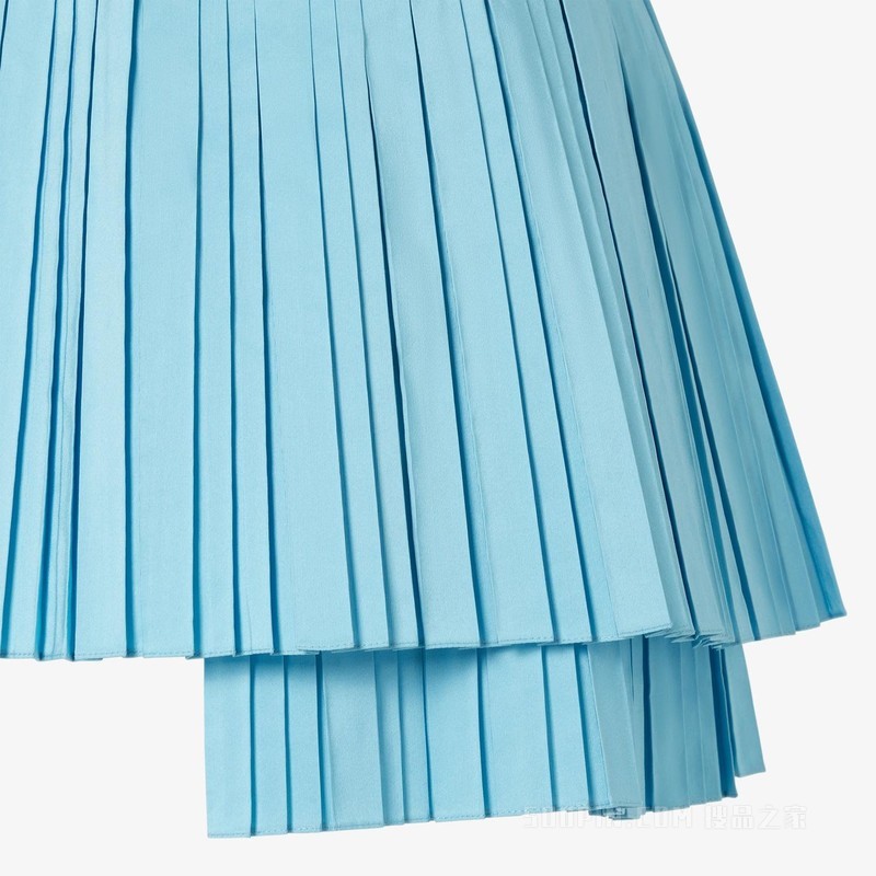 半身裙 浅蓝色罗缎迷你半身裙