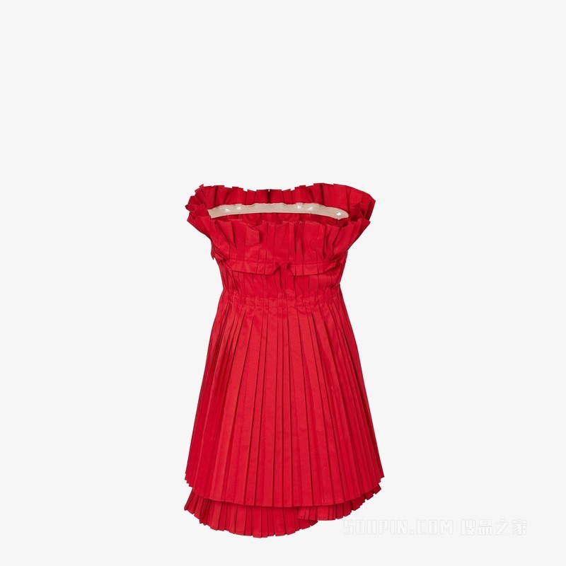 连衣裙 红色罗缎连衣裙