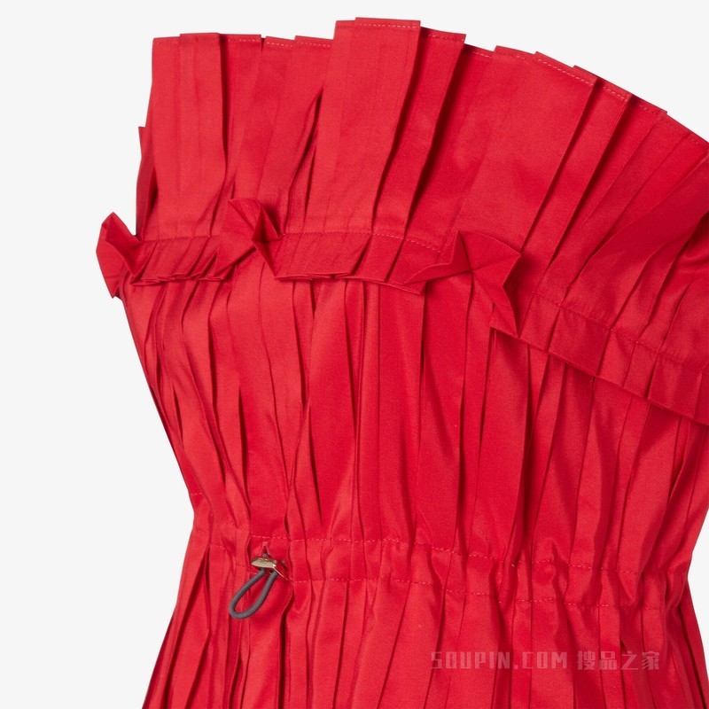 连衣裙 红色罗缎连衣裙