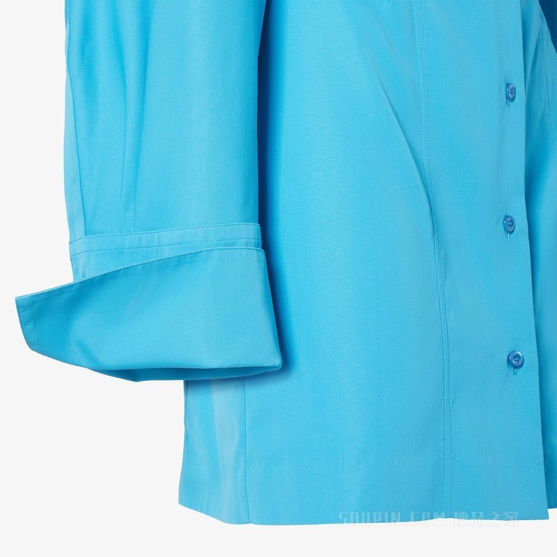 连衣裙 浅蓝色高科技粘胶纤维连衣裙