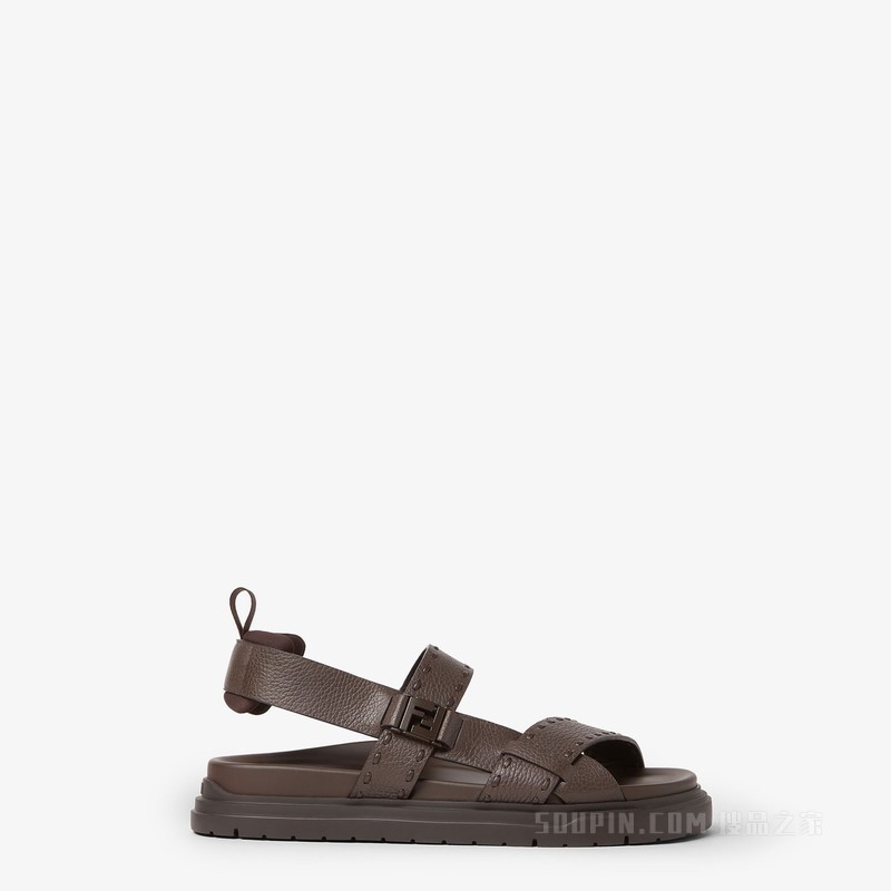 FENDI凉鞋 深棕色Selleria凉鞋