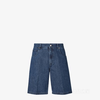 百慕大短裤 蓝色牛仔短裤