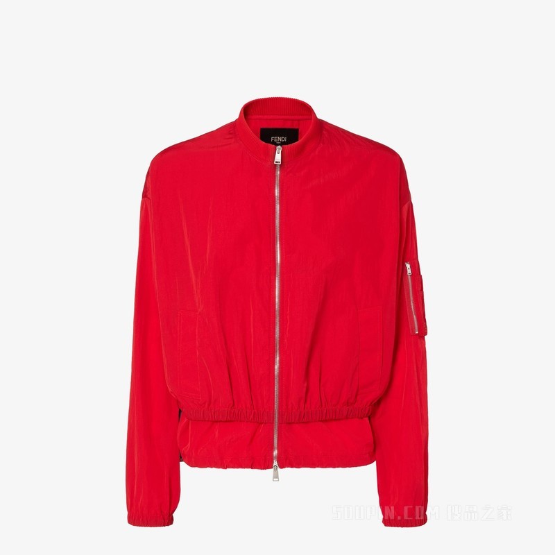 夹克衫 红色尼龙夹克衫