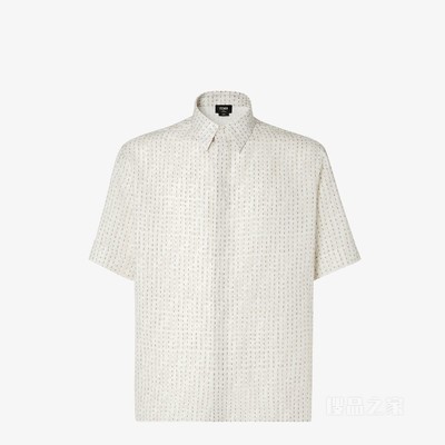 衬衫 米色FF亚麻衬衫