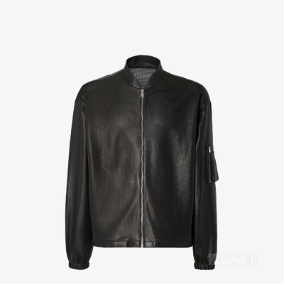夹克衫 黑色纳帕皮革夹克衫