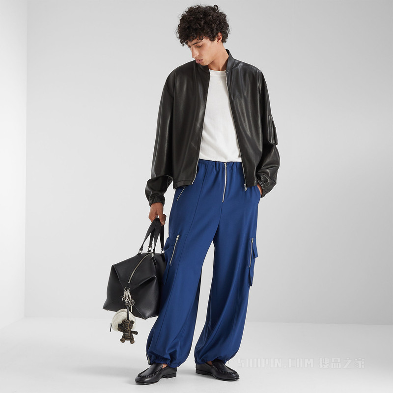 夹克衫 黑色纳帕皮革夹克衫