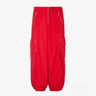 长裤 红色尼龙长裤