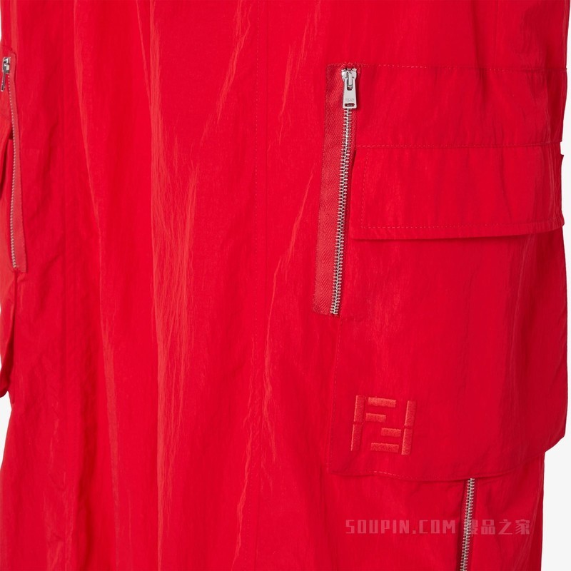 长裤 红色尼龙长裤