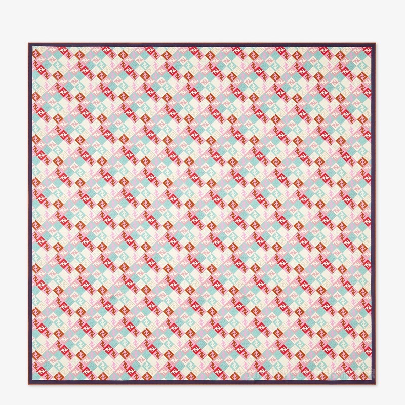 FENDI围巾 绿色桑蚕丝围巾