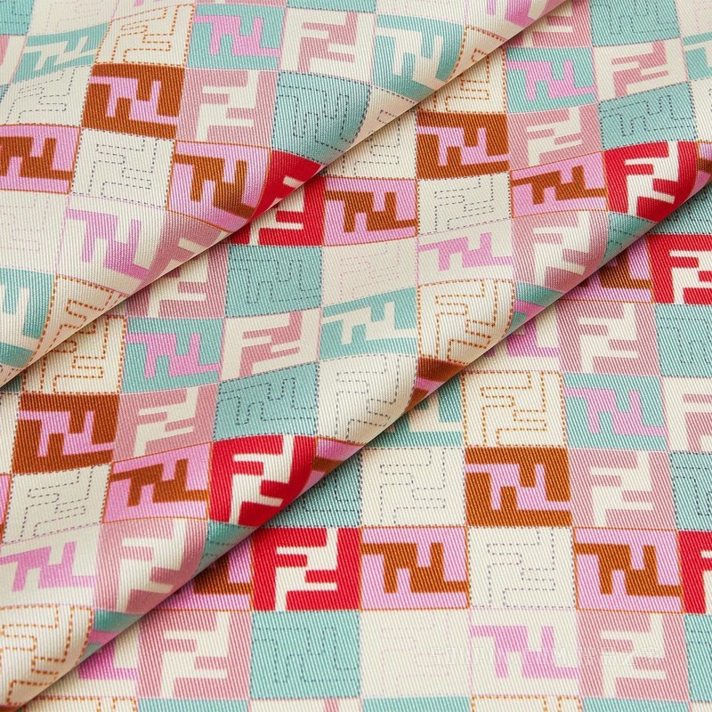 FENDI围巾 绿色桑蚕丝围巾