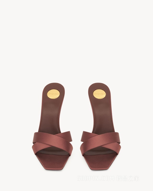 OPYUM绉缎穆勒鞋