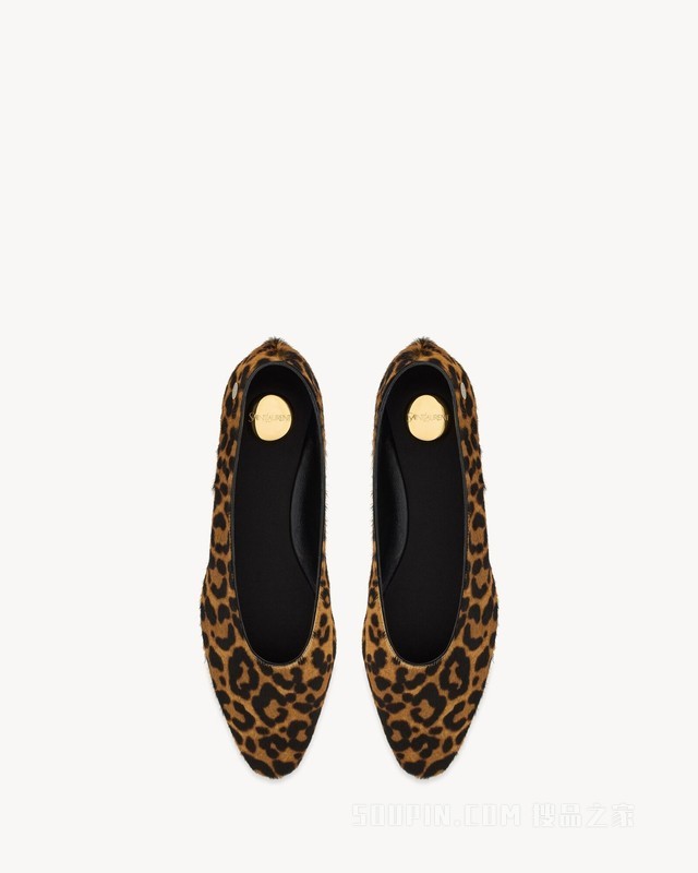 SAO马毛皮革芭蕾舞鞋