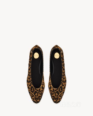 SAO马毛皮革芭蕾舞鞋