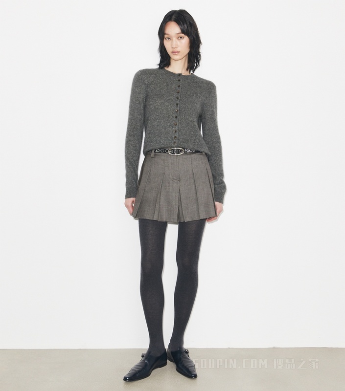 羊毛短裤 黑色/灰色