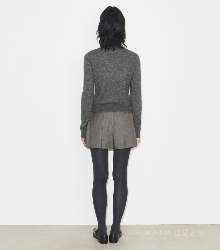 羊毛短裤 黑色/灰色