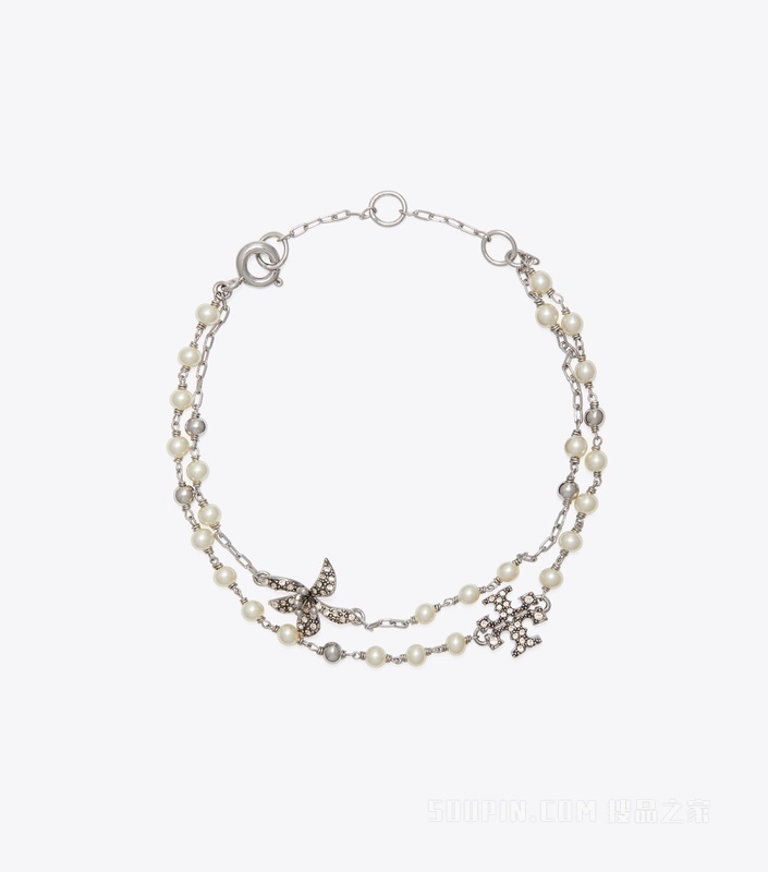 【礼物】Moondance 月影流光系列多层手链 Tory 银/珍珠色/水晶色