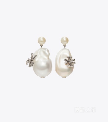 【礼物】Moondance 月影流光系列花朵吊坠耳环 Tory 银/珍珠色/水晶色