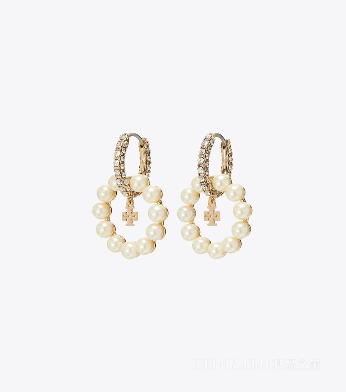 【礼物】Moondance 月影流光系列圈形耳环 珍珠色