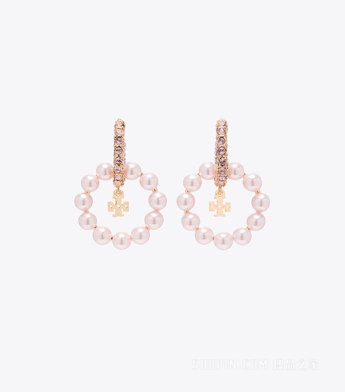 【礼物】Moondance 月影流光系列圈形耳环 粉色