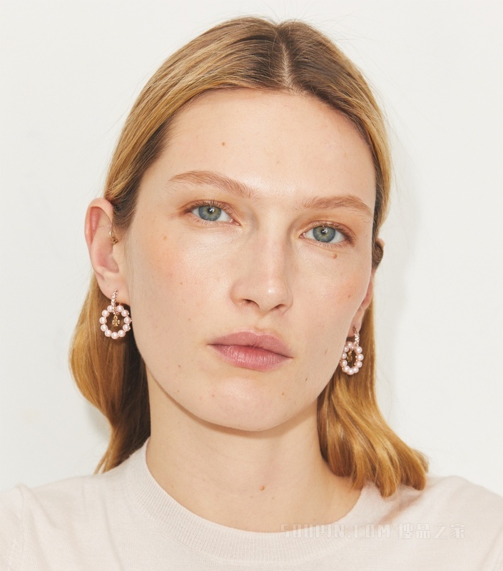 【礼物】Moondance 月影流光系列圈形耳环 粉色