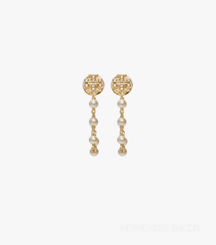 【礼物】Moondance 月影流光系列链式耳环 Tory 金/珍珠色/水晶色