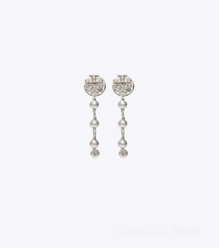 【礼物】Moondance 月影流光系列链式耳环 Tory 银/珍珠色/水晶色