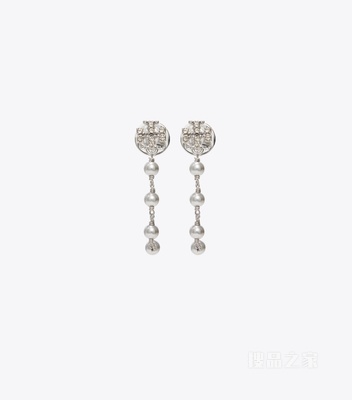 【礼物】Moondance 月影流光系列链式耳环 Tory 银/珍珠色/水晶色