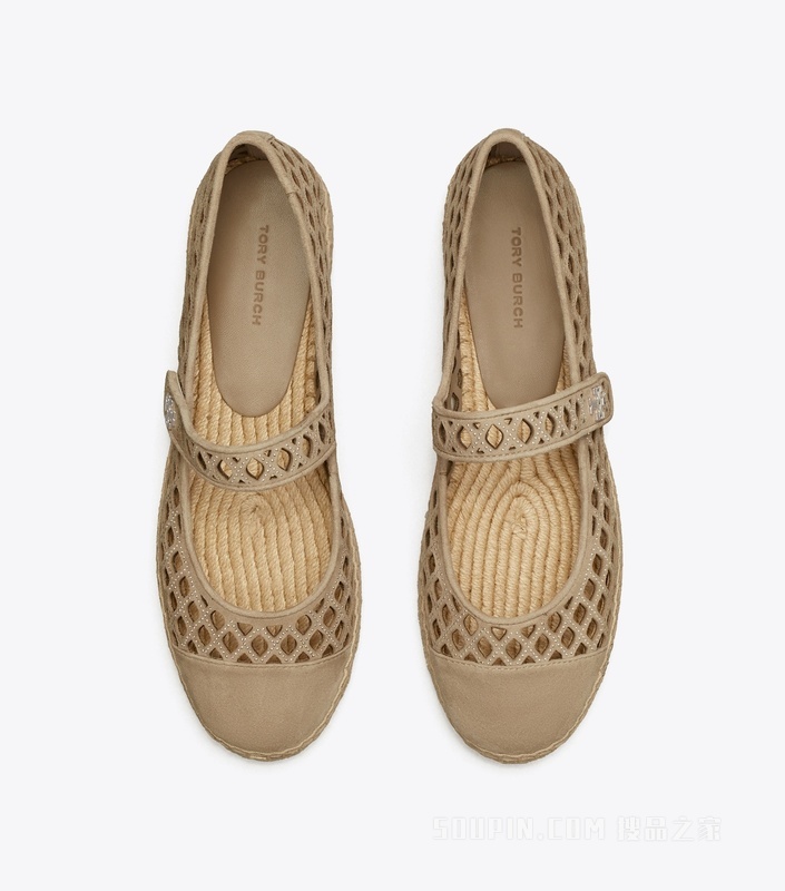 拼色玛丽珍渔夫鞋 米棕色