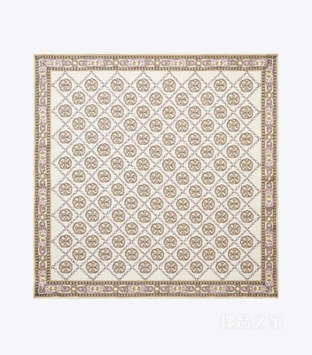 【礼物】T Monogram 装饰方巾 奶油白