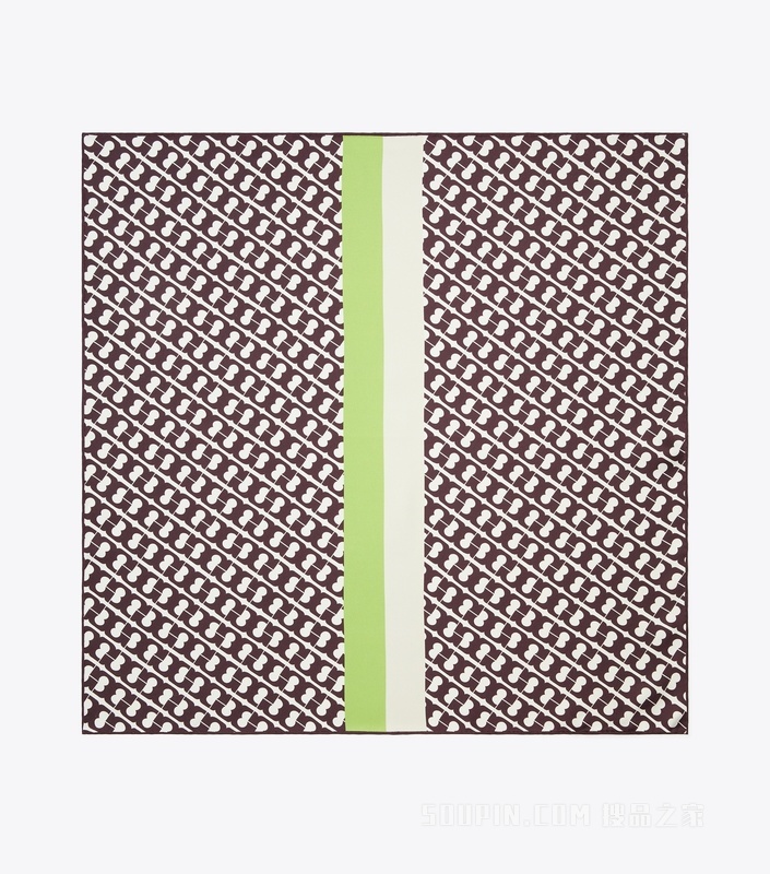 【礼物】T Link 桑蚕丝方巾 绿色