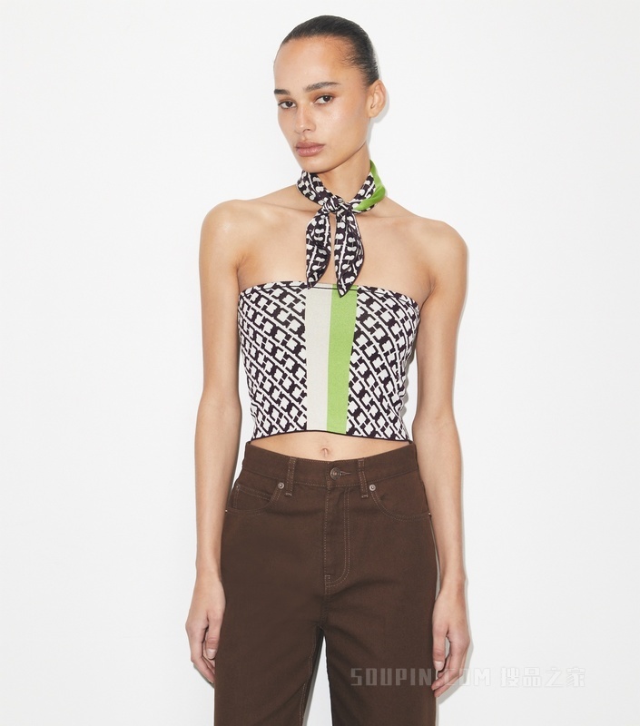 【礼物】T Link 桑蚕丝方巾 绿色