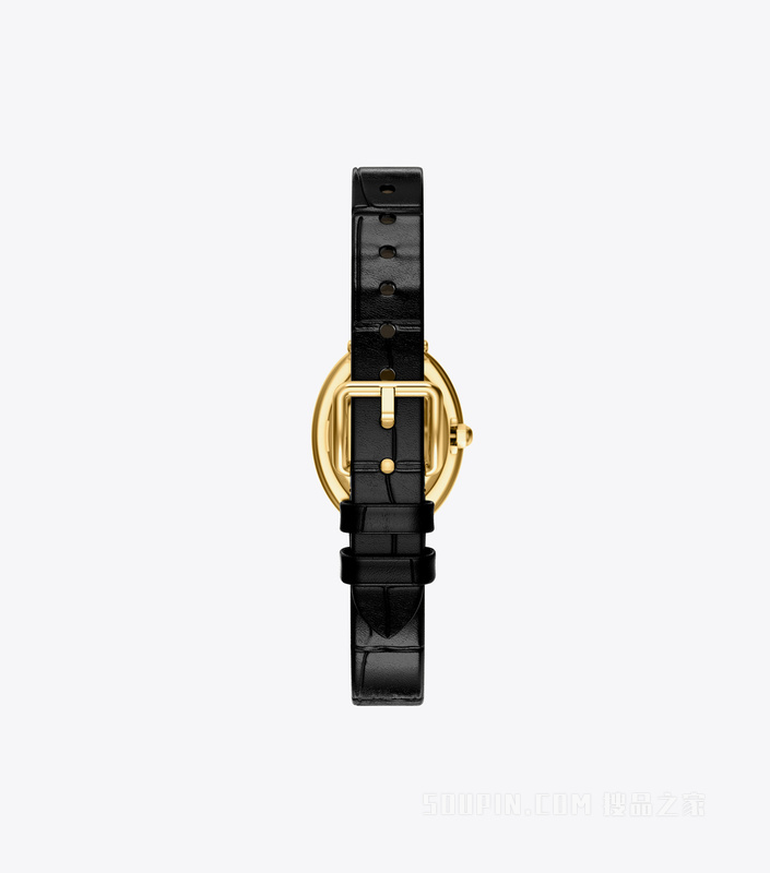 【礼物】椭圆造型腕表 象牙白/金色/黑色