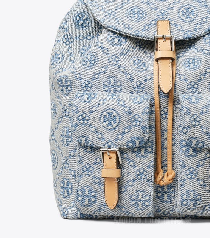 【礼物】T Monogram 牛仔双肩包 粉末蓝