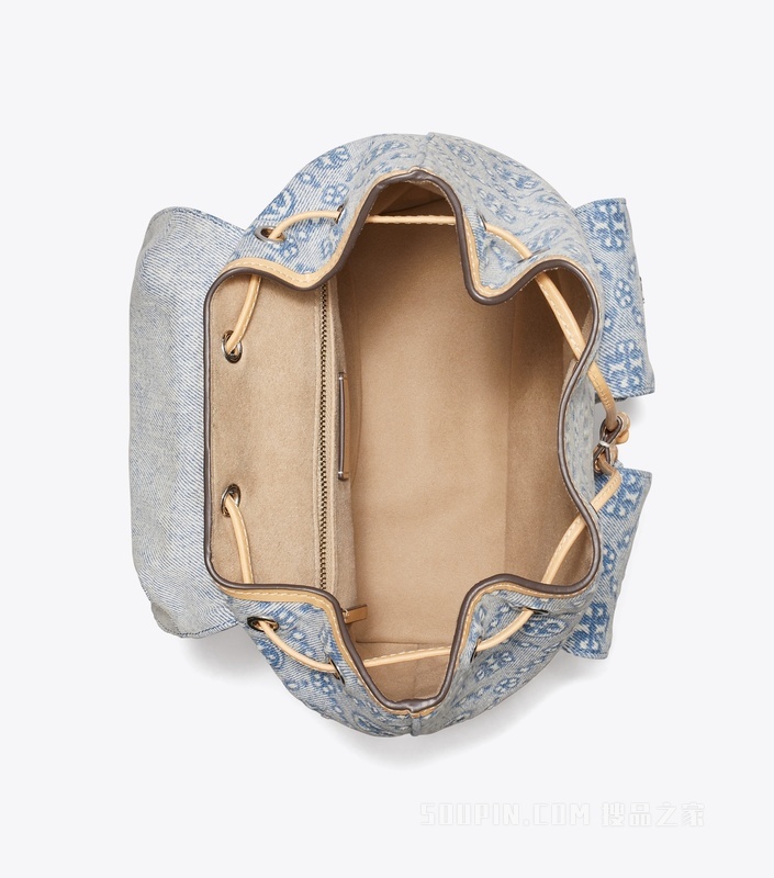 【礼物】T Monogram 牛仔双肩包 粉末蓝