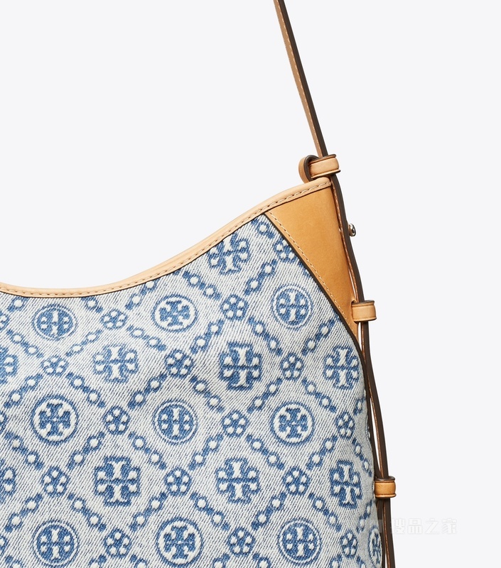 【礼物】T Monogram 牛仔邮差包 粉末蓝