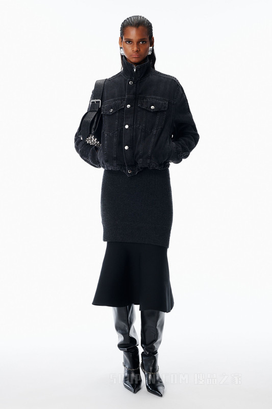 牛仔布运动夹克