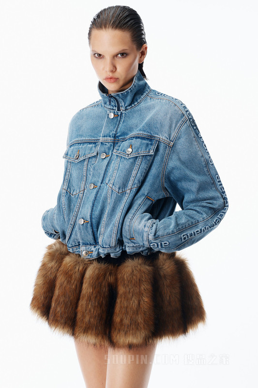 牛仔布运动夹克