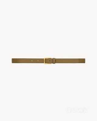 极简风搭扣光滑皮革腰带