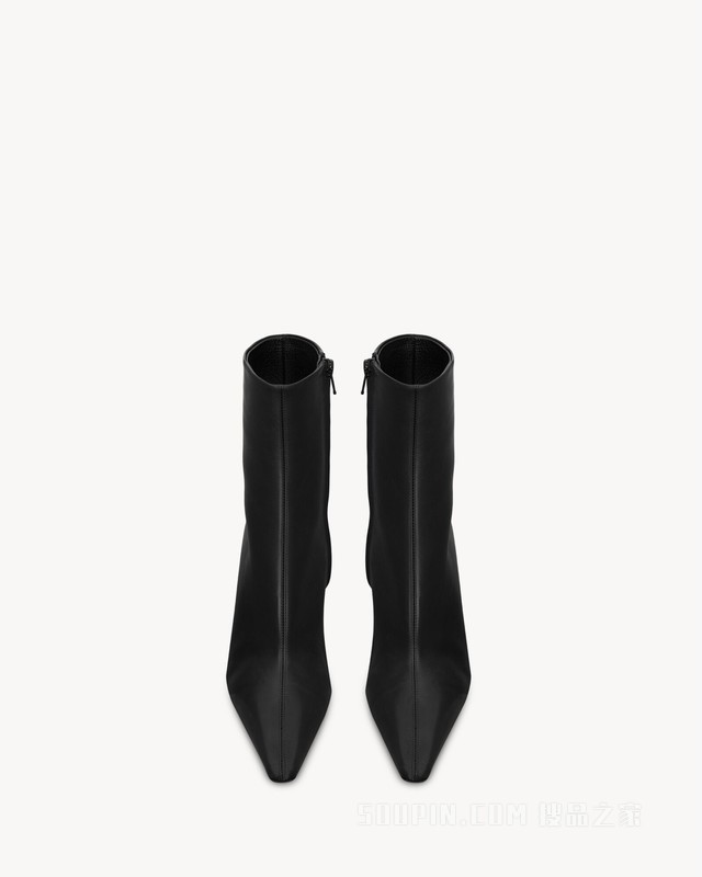 ASHLEY光滑皮革短靴