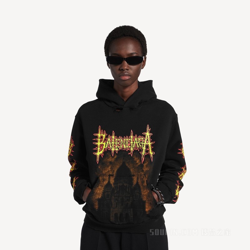 BALENCIAGA SACRÉ CŒUR中版型连帽卫衣