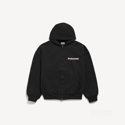 DIY BALENCIAGA BACK常规版型拉链连帽衫