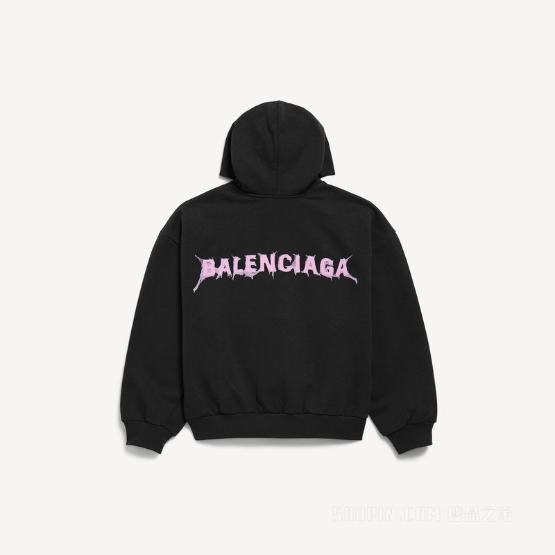DIY BALENCIAGA BACK常规版型拉链连帽衫