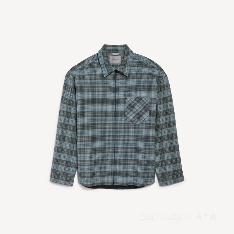 夹棉衬衫式外套