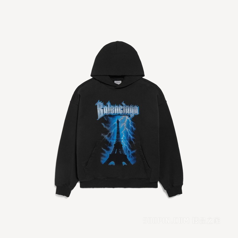 PARIS THUNDERSTORM HOODIE中号版型连帽卫衣