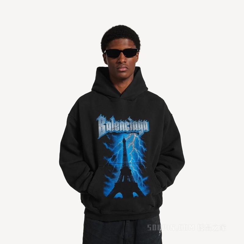 PARIS THUNDERSTORM HOODIE中号版型连帽卫衣
