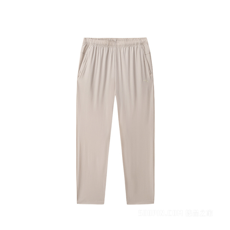 安踏大师腰裤吧男子冰肤透爽梭织运动长裤