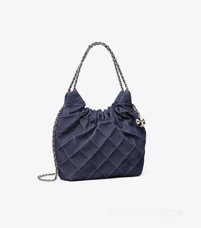 【礼物】Fleming 迷你柔软牛仔肩背包 蓝色